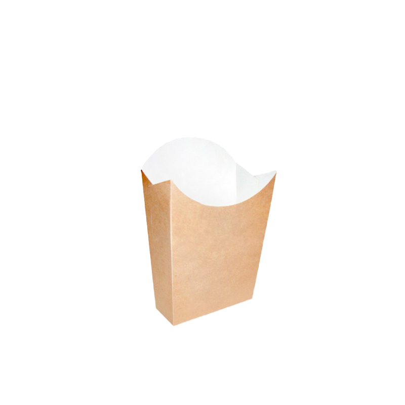 BARQUETA CARTON KRAFT PATATAS MEDIANA 50 UDS - Imagen 2