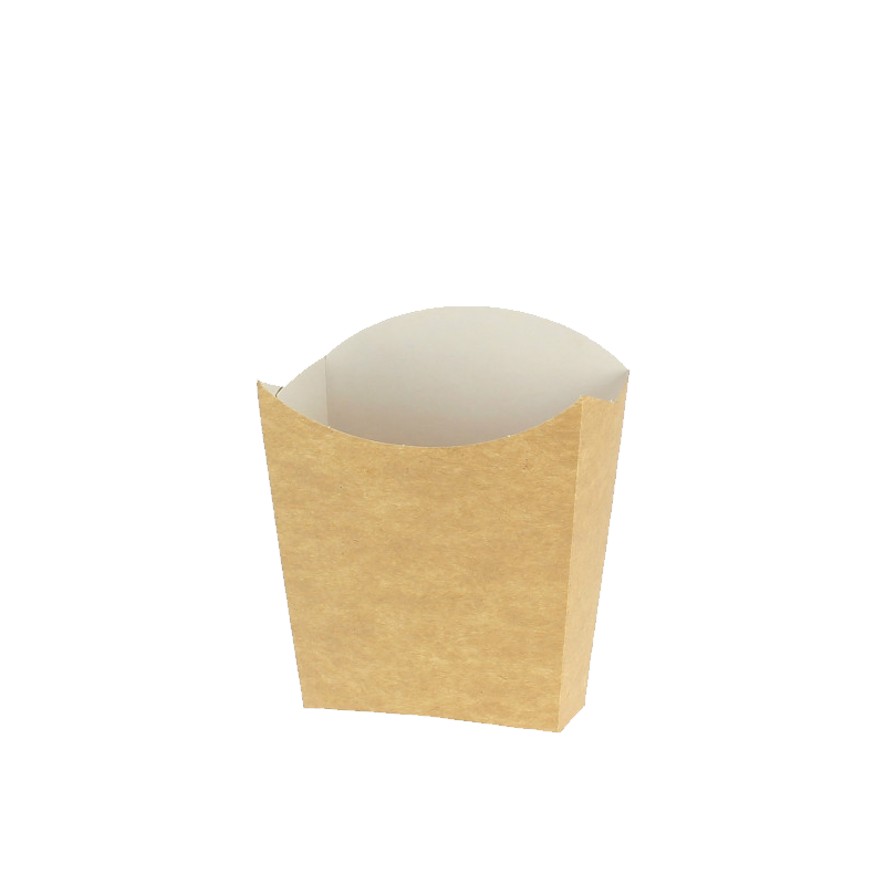 BARQUETA CARTON KRAFT PATATAS PEQUEÑA 50 UDS - Imagen 3