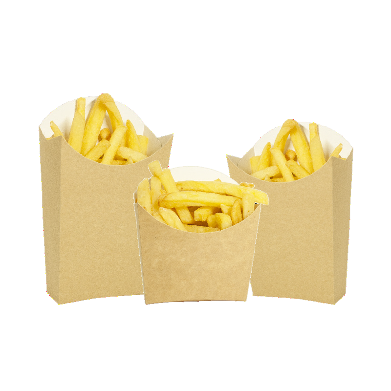 BARQUETA CARTON KRAFT PATATAS GRANDE 50 UDS - Imagen 4