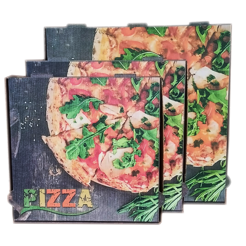 CAJA PIZZA BLANCO KRAFT 300x300x40 MM 100 UDS - Imagen 5