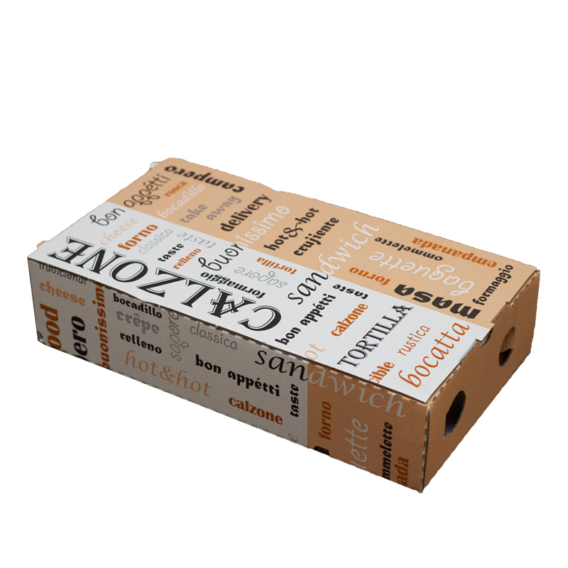 CAJA TAKE AWAY CALZONE QUALY 310x170x70 MM 100 UDS - Imagen 2