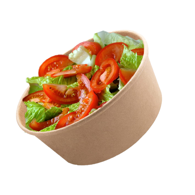 ENSALADERA CARTON KRAFT MICRO CON TAPA PET 1000 CC 50 UDS - Imagen 3