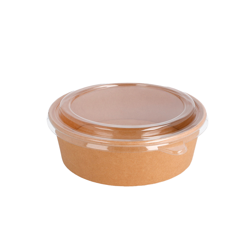 ENSALADERA CARTON KRAFT MICRO CON TAPA PET 500 CC 50 UDS - Imagen 2