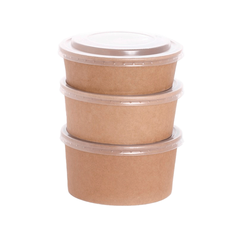 ENSALADERA CARTON KRAFT MICRO CON TAPA PET 500 CC 50 UDS - Imagen 5