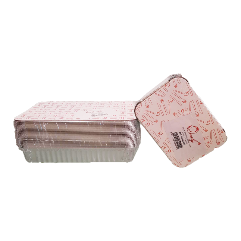 ENVASE ALUMINIO RECTANGULAR CON TAPA 680 CC 25 UDS - Imagen 3