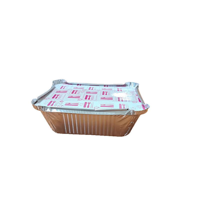 ENVASE ALUMINIO RECTANGULAR CON TAPA 470 CC 25 UDS - Imagen 2