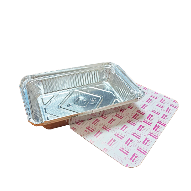 ENVASE ALUMINIO RECTANGULAR CON TAPA 890 CC 25 UDS - Imagen 2