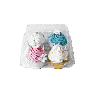 ENVASE PASTELERÍA Y RESPOSTERIA 4 CAVIDADES 25 UDS
