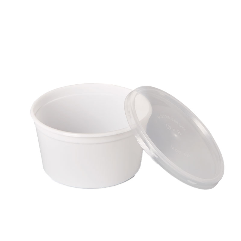 TARRINA REDONDA PP BLANCA CON TAPA 500 CC 10 UDS - Imagen 2