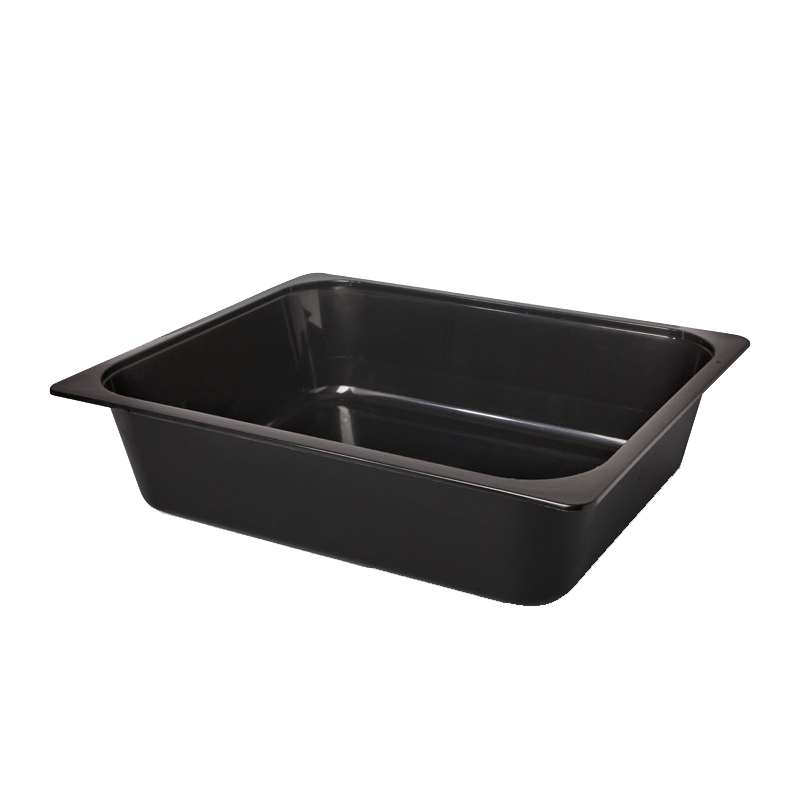 BANDEJA GASTRONOR PP H80 NEGRA 4700 CC 54 UDS - Imagen 2