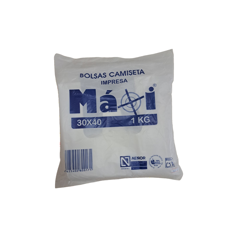 BOLSA ASA BLANCA 30x40 70% EAN MAXI 20 UDS - Imagen 2
