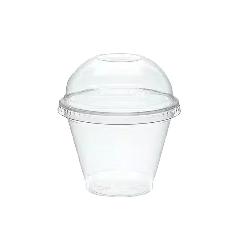 VASO R-PET CON TAPA CUPULA CERRADA D-95 9oz 270 CC 25 UDS - Imagen 2