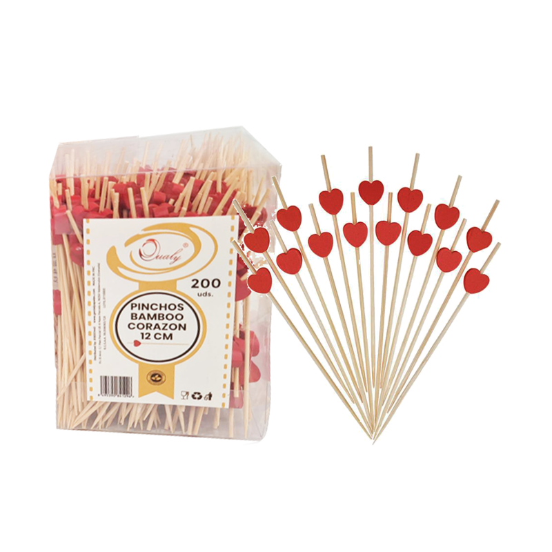 PINCHO BAMBOO CORAZON 120 MM 200 UDS - Imagen 4