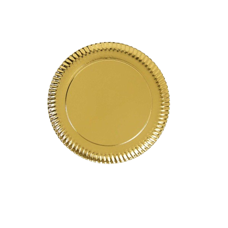 PLATO CARTON ORO 34 CM 50 UDS - Imagen 2