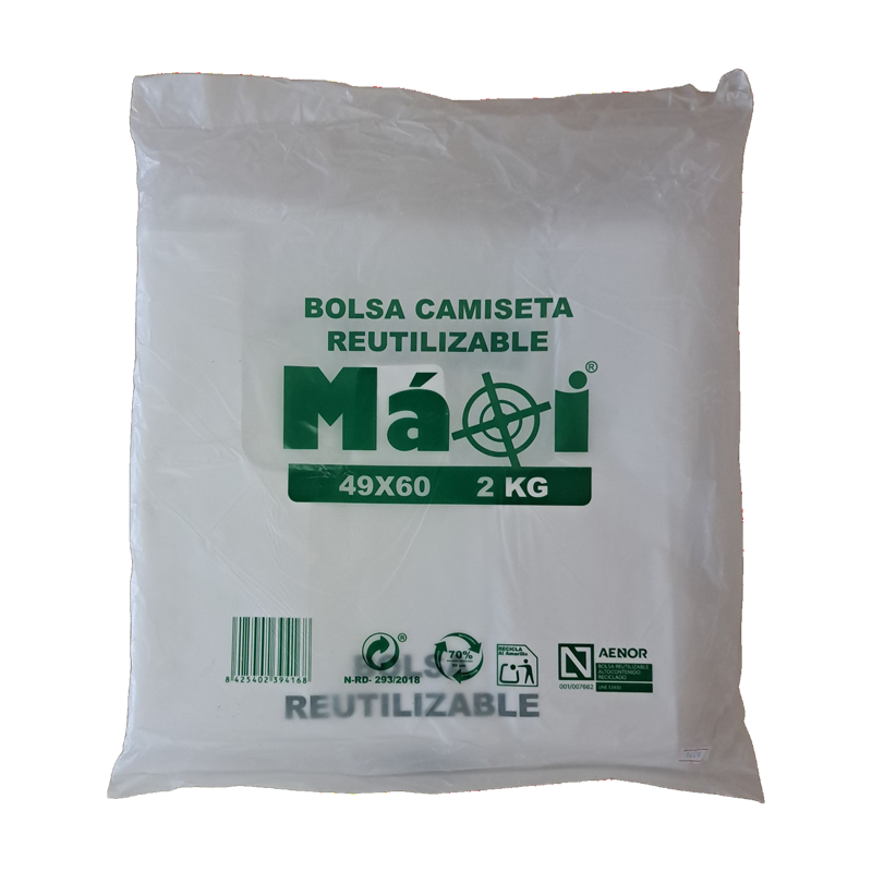 BOLSA ASA BLANCA 49x60 70% EAN 10 UDS - Imagen 2