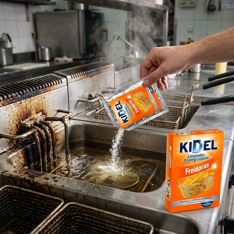 DESENGRANSANTE ESPECIAL FREIDORAS KIDEL 3 SOBRES DE 50 GR - Imagen 2