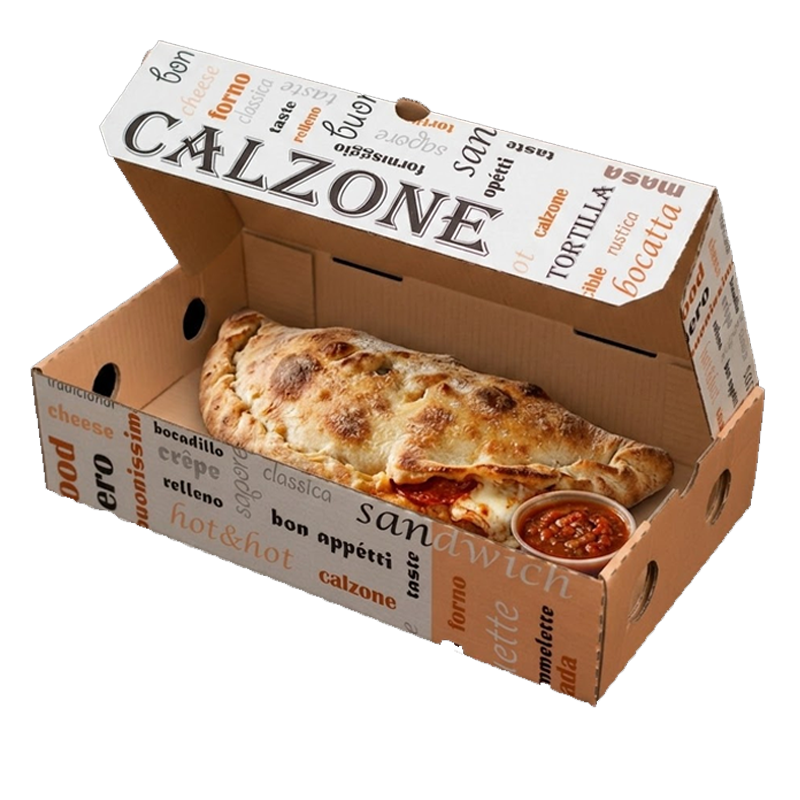 CAJA TAKE AWAY CALZONE QUALY 310x170x70 MM 100 UDS - Imagen 3