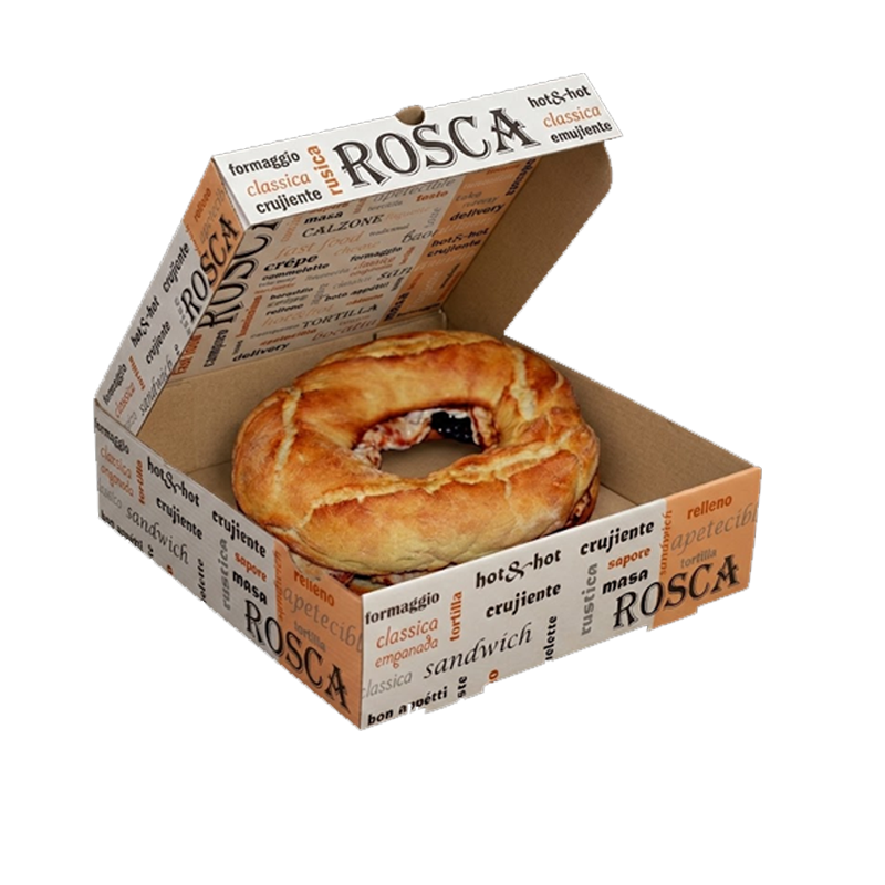 CAJA TAKE AWAY ROSCA QUALY 280x280x80 MM 100 UDS - Imagen 2