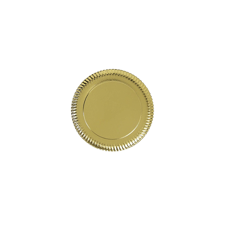 PLATO CARTON ORO 23 CM 100 UDS - Imagen 2