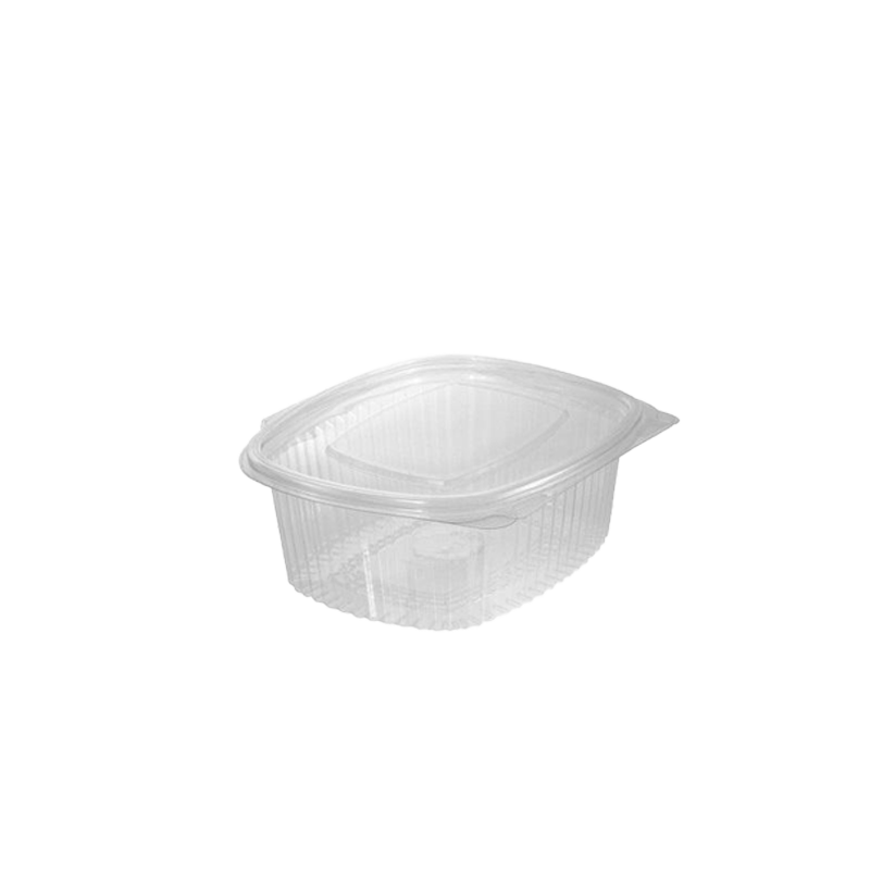 TARRINA BISAGRA RECTANGULAR PET 250 CC QUALY 50 UDS - Imagen 2