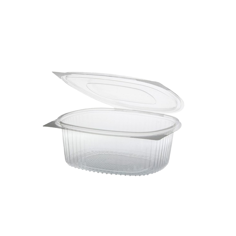 TARRINA BISAGRA RECTANGULAR PET 375 CC QUALY 50 UDS - Imagen 3