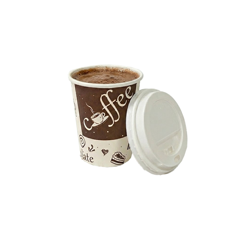 VASO CARTON CON TAPA 7oz 200 CC 50 UDS - Imagen 2
