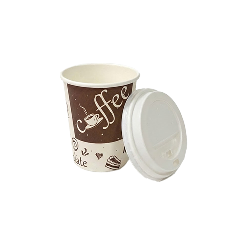 VASO CARTON CON TAPA 8oz 240 CC 50 UDS - Imagen 2