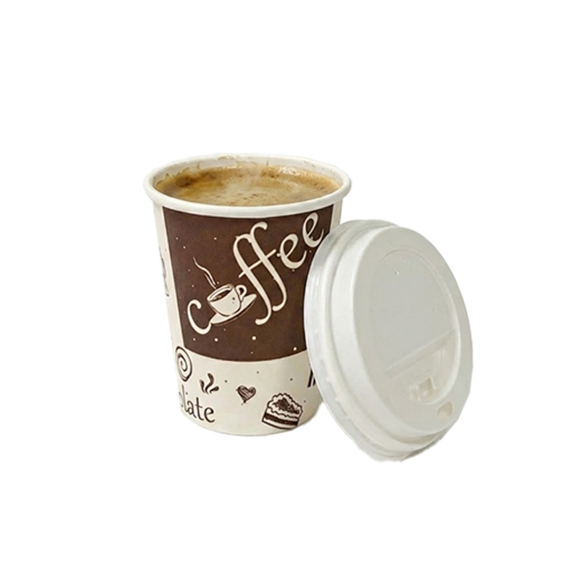 VASO CARTON CON TAPA 8oz 240 CC 50 UDS - Imagen 3