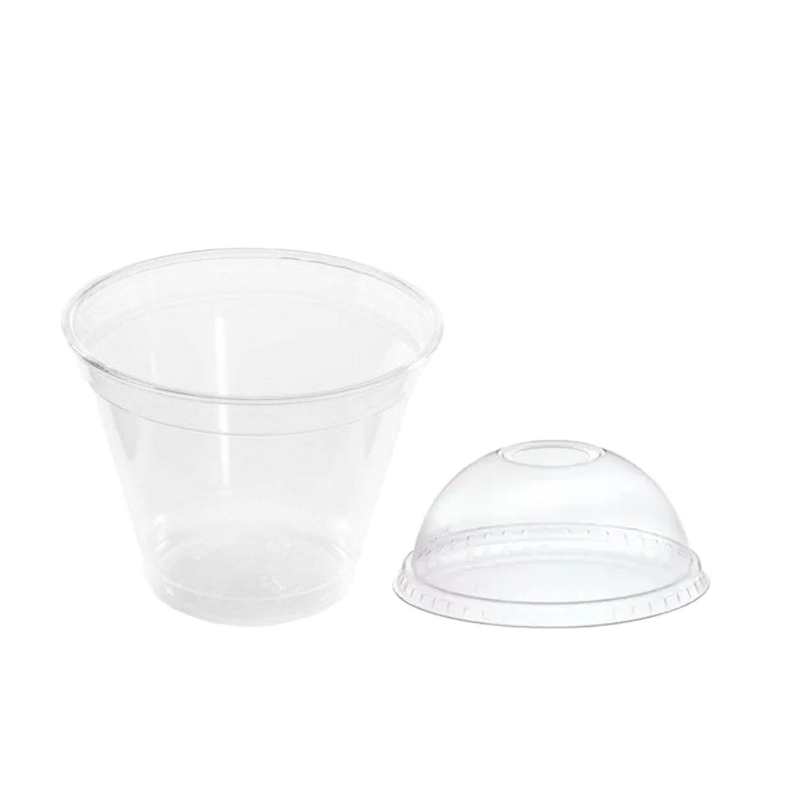 VASO R-PET CON TAPA CUPULA CERRADA D-95 9oz 270 CC 25 UDS - Imagen 3