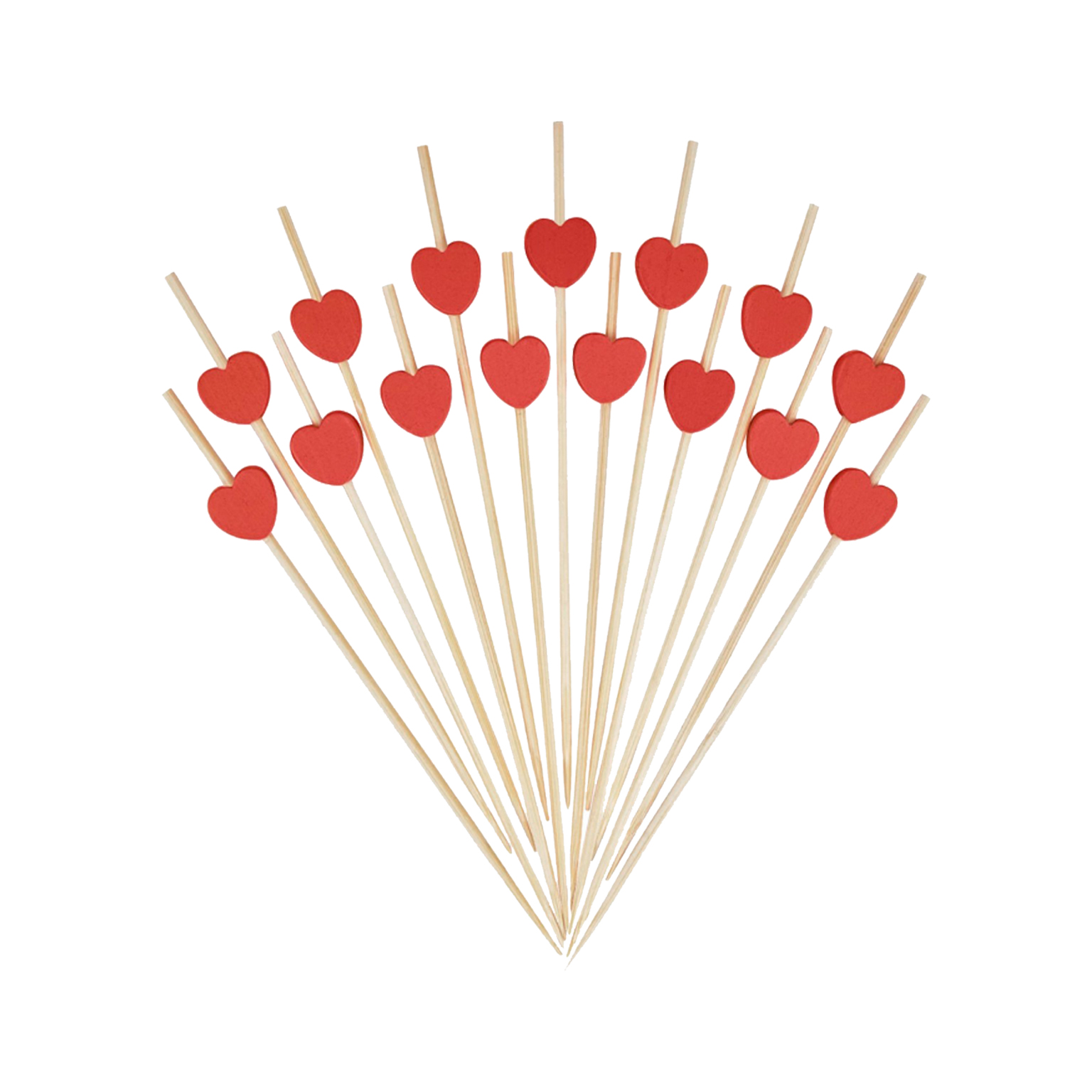 PINCHO BAMBOO CORAZON 120 MM 200 UDS