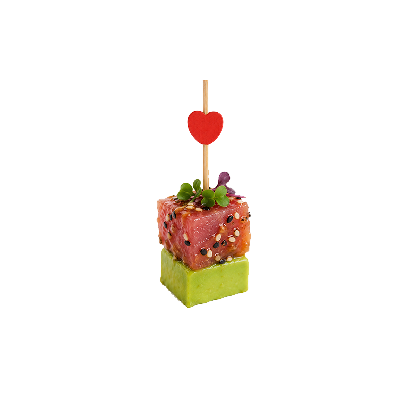PINCHO BAMBOO CORAZON 90 MM 200UDS - Imagen 2