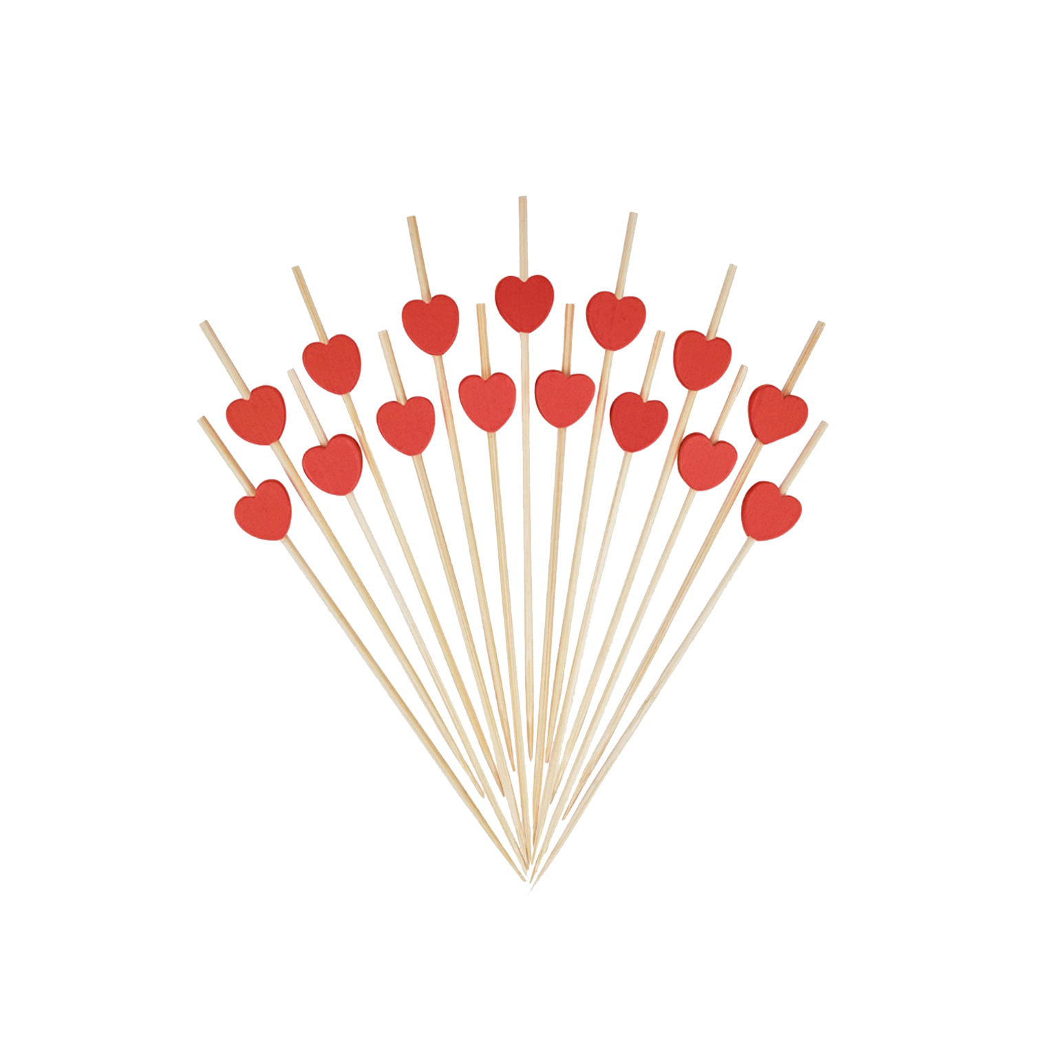 PINCHO BAMBOO CORAZON 90 MM 200UDS