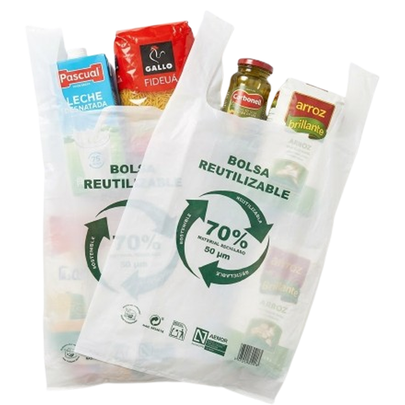 BOLSA ASA BLANCA 49x60 70% EAN 10 UDS - Imagen 4