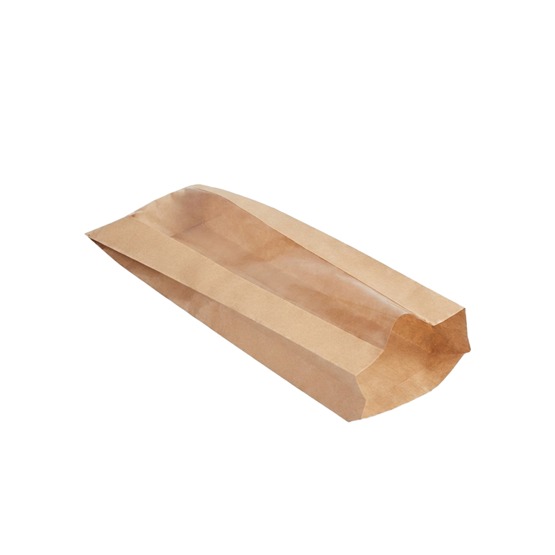 BOLSA PAPEL KRAFT 20+5x32 CON VENTANA 1000 UDS - Imagen 2