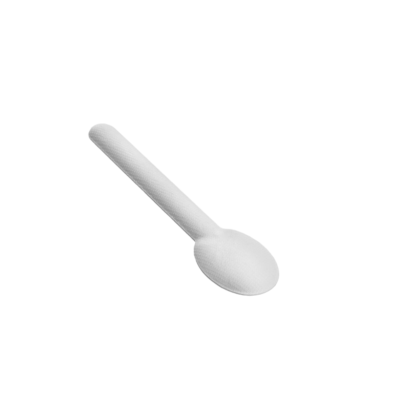 CUCHARA FIBRA CAÑA BLANCA 14,2 CM 50 UDS - Imagen 2