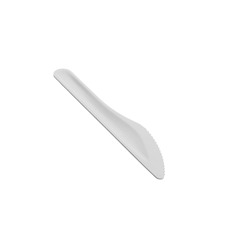 CUCHILLO FIBRA CAÑA BLANCA 16,5 CM 50 UDS - Imagen 2