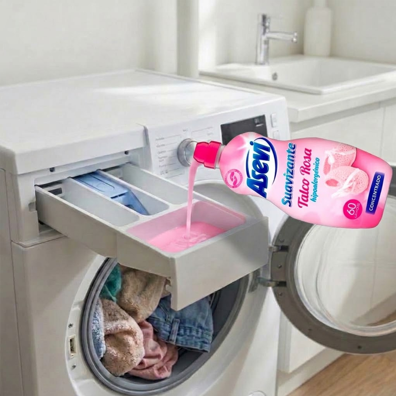SUAVIZANTE ASEVI TALCO ROSA 60 DOSIS - Imagen 2